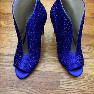 INC International Concepts Royal Blue Peep Toe Heels